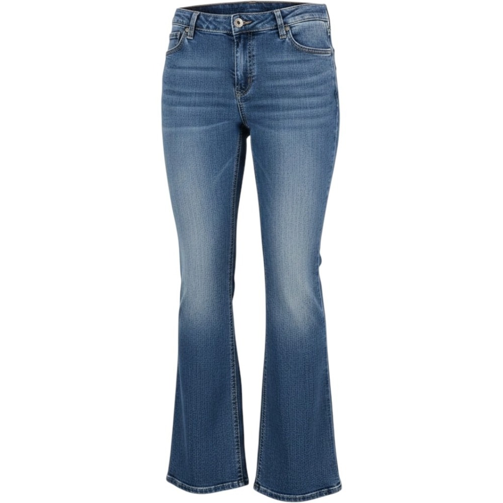 Southpole Flare Jeans Blue Medium Wash Studded Embroidered Y2K Women Size 11